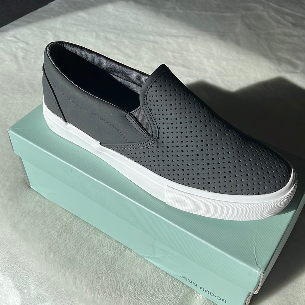 Jenn Ardor Black Slip-On Sneakers